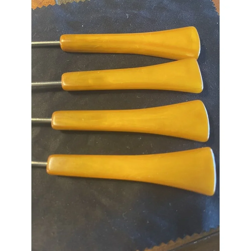 Egg Yolk Bakelite Four Piece Manicure Set